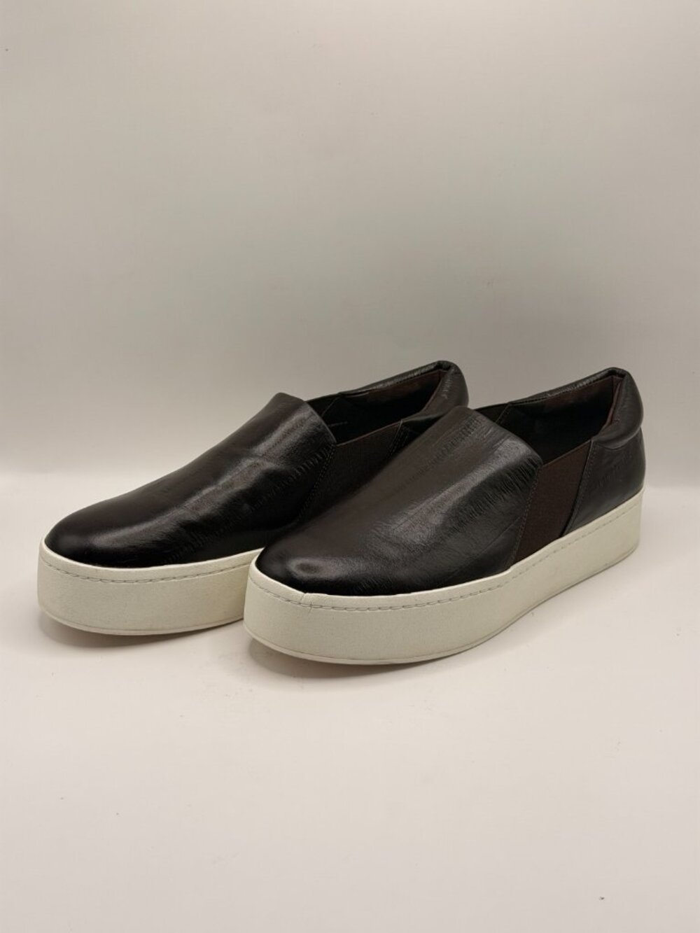 Vince Women  Ganache Brown Platform Slip-On Sneaker Sz 9